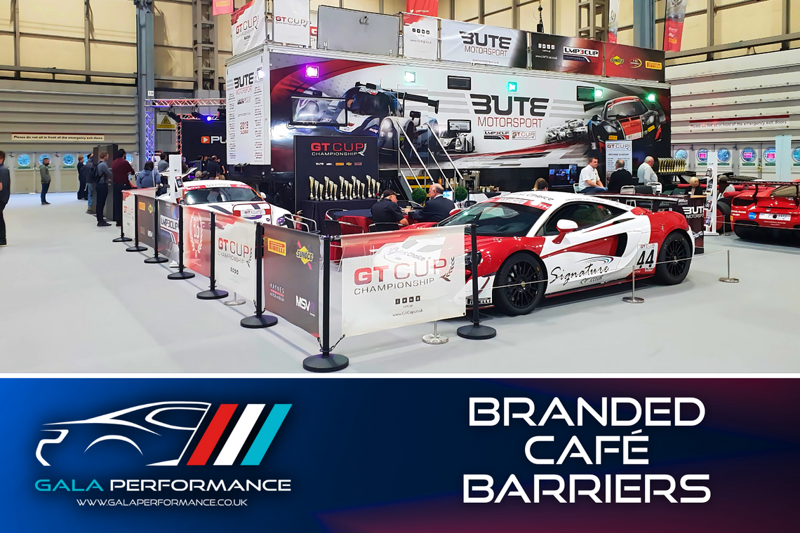Branded Motorsport Cafe barriers