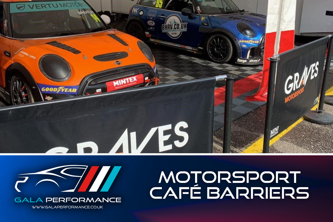 Branded Motorsport Cafe barriers