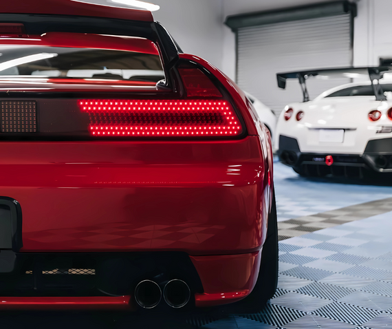 swisstrax acura nsx nissan gt r garage flooring blue