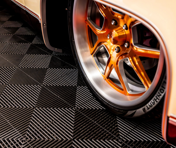 swisstrax custom car garage flooring black grey