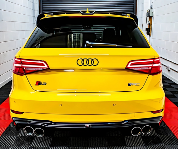 swisstrax audi rs3 garage flooring black red