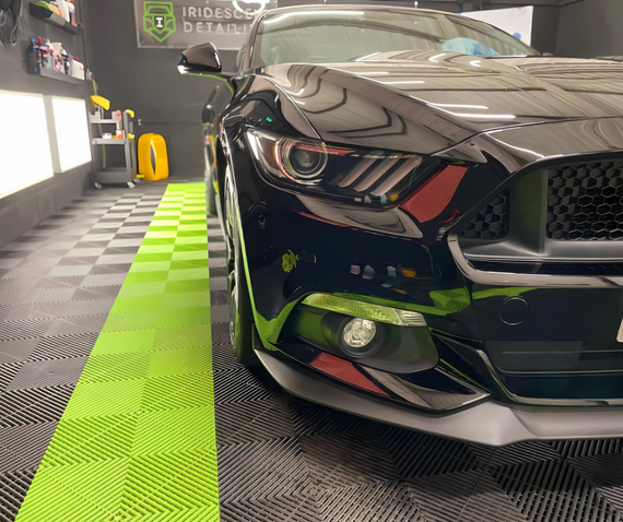 swisstrax ford mustang garage flooring black green