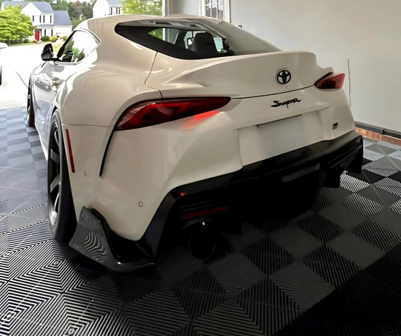 swisstrax toyota supra garage flooring black grey
