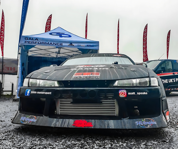 gala performance blue race awning nissan silvia drift car