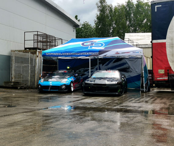 gala performance race awning twin nissan 350z paddock