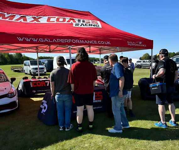 gala performance red gazebo max coates racing event