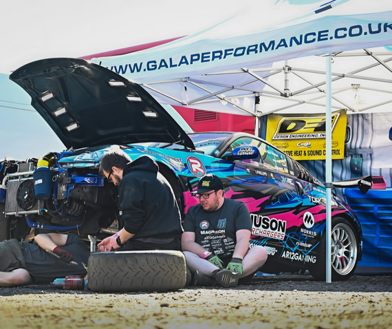 motorsport race awning gala performance drift car repair