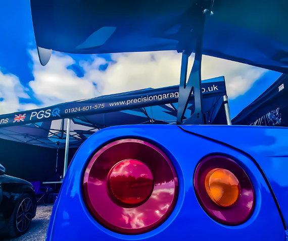 precision garage nissan gtr tail light and tent jpg