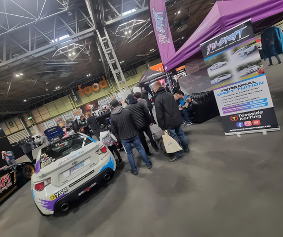 prodrift purple race tent at car show jpg