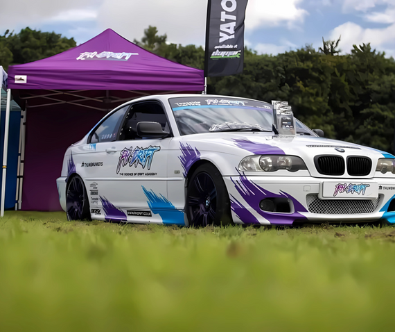 purple gazebo bmw e46 drift academy